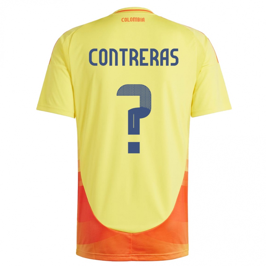 Hombre Fútbol Camiseta Colombia David Contreras #0 Amarillo 1ª Equipación 24-26