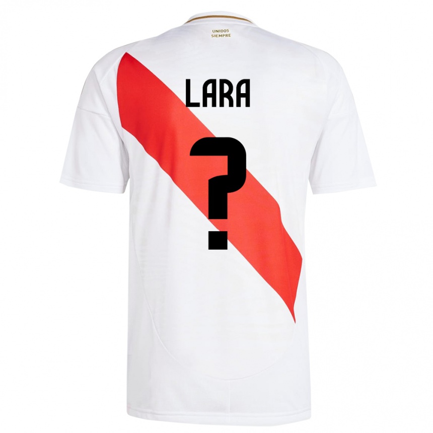 Hombre Fútbol Camiseta Perú Jean Lara #0 Blanco 1ª Equipación 24-26