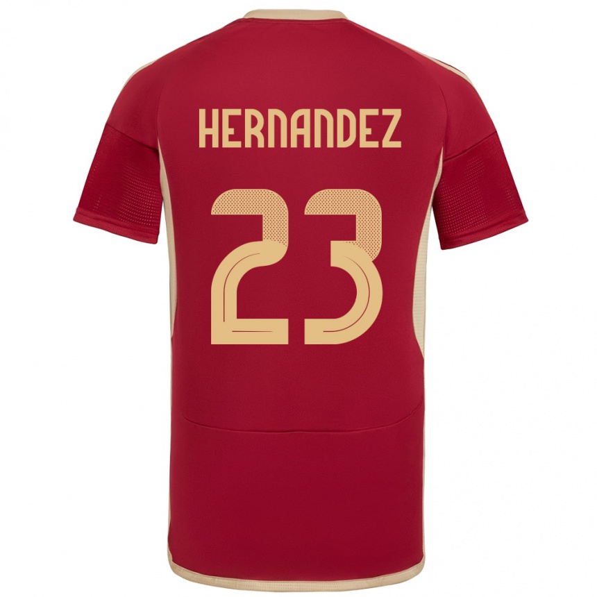 Hombre Fútbol Camiseta Venezuela Luifer Hernández #23 Borgoña 1ª Equipación 24-26