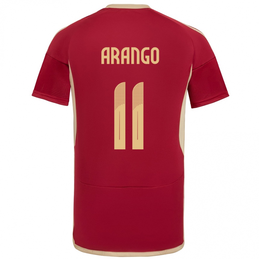 Hombre Fútbol Camiseta Venezuela Juan Arango #11 Borgoña 1ª Equipación 24-26