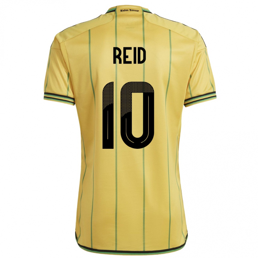 Hombre Fútbol Camiseta Jamaica Bobby De Cordova-Reid #10 Amarillo 1ª Equipación 24-26