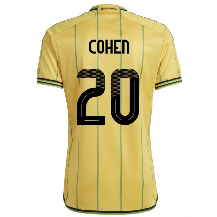 Hombre Fútbol Camiseta Jamaica Dunsting Cohen #20 Amarillo 1ª Equipación 24-26