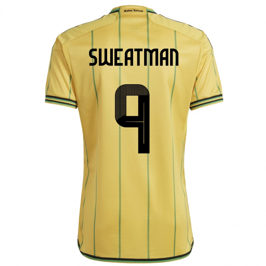 Hombre Fútbol Camiseta Jamaica Marlo Sweatman #9 Amarillo 1ª Equipación 24-26