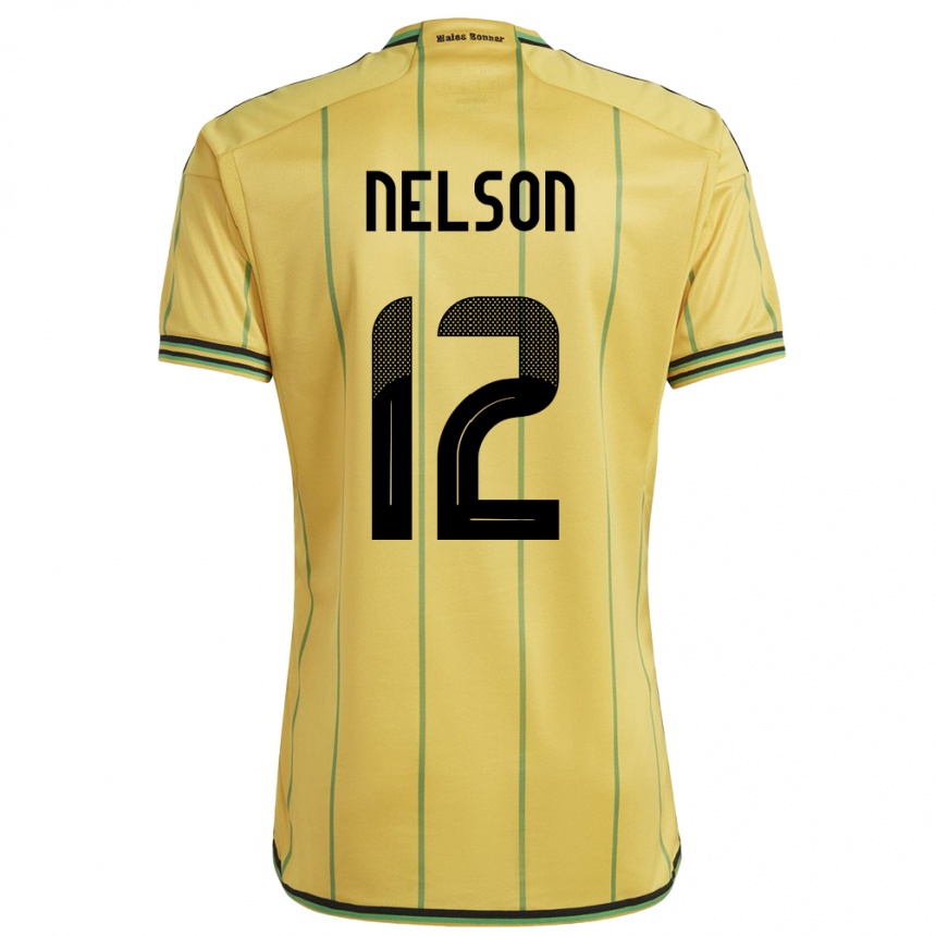 Hombre Fútbol Camiseta Jamaica Tyiesha Nelson #12 Amarillo 1ª Equipación 24-26