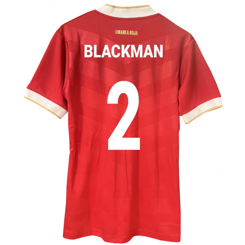 Hombre Fútbol Camiseta Panamá César Blackman #2 Rojo 1ª Equipación 24-26