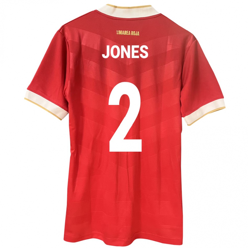 Hombre Fútbol Camiseta Panamá Joseph Jones #2 Rojo 1ª Equipación 24-26