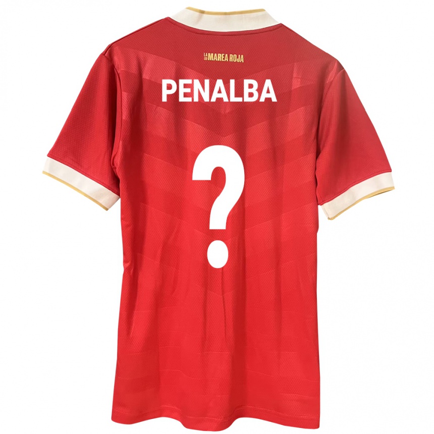 Hombre Fútbol Camiseta Panamá Óscar Peñalba #0 Rojo 1ª Equipación 24-26