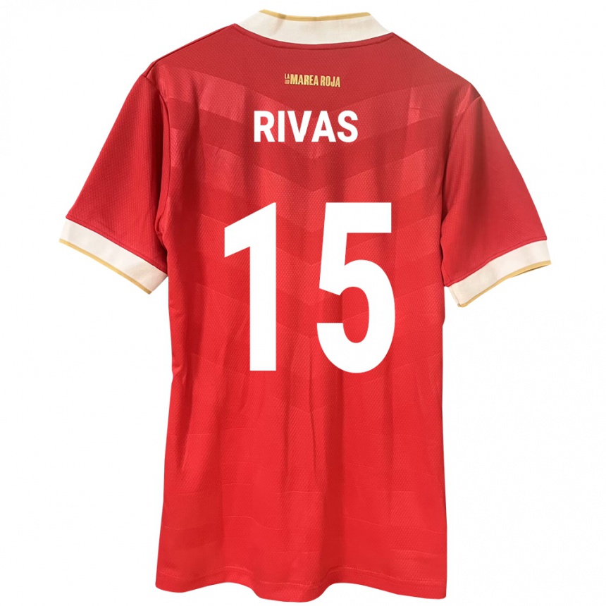 Hombre Fútbol Camiseta Panamá Karla Rivas #15 Rojo 1ª Equipación 24-26