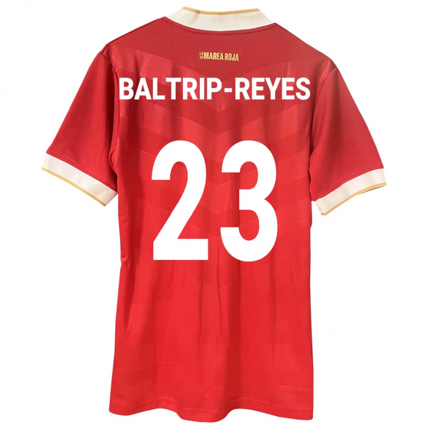 Hombre Fútbol Camiseta Panamá Carina Baltrip-Reyes #23 Rojo 1ª Equipación 24-26