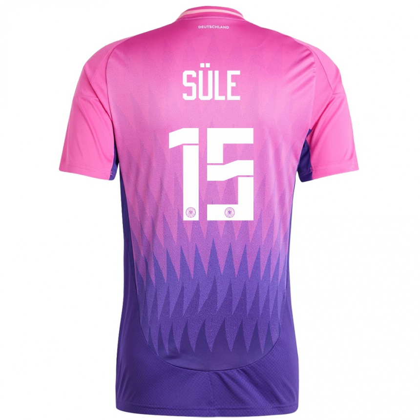 Hombre Fútbol Camiseta Alemania Niklas Sule #15 Rosado Morado 2ª Equipación 24-26