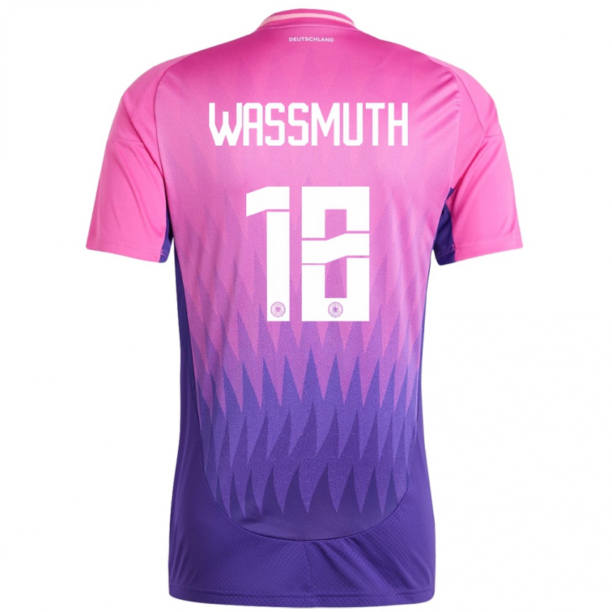 Hombre Fútbol Camiseta Alemania Tabea Wabmuth #18 Rosado Morado 2ª Equipación 24-26