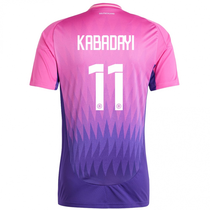 Hombre Fútbol Camiseta Alemania Yusuf Kabadayi #11 Rosado Morado 2ª Equipación 24-26