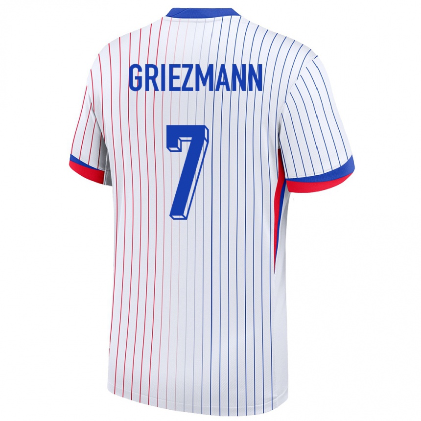 Hombre Fútbol Camiseta Francia Antoine Griezmann #7 Blanco 2ª Equipación 24-26