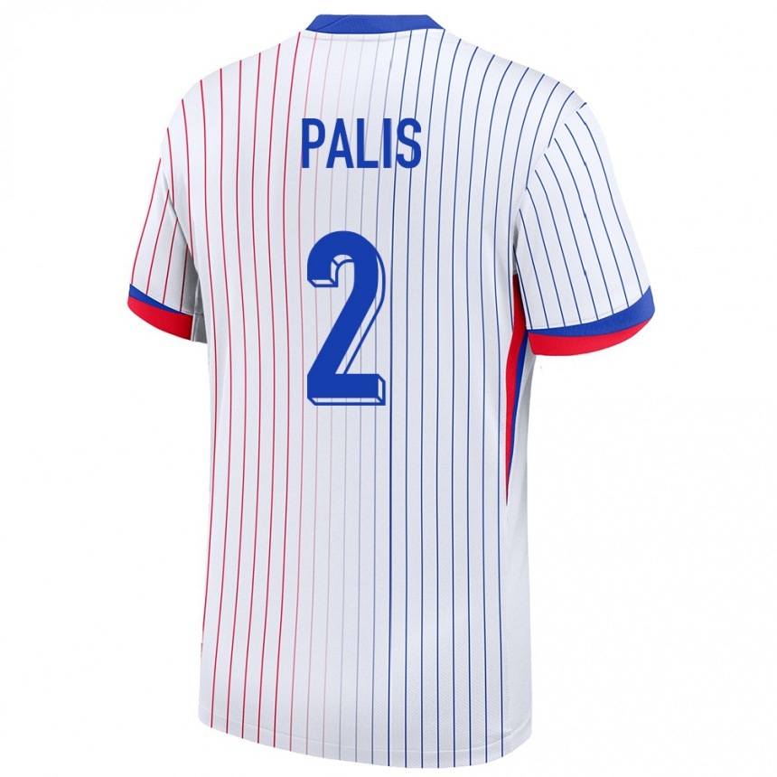 Hombre Fútbol Camiseta Francia Ella Palis #2 Blanco 2ª Equipación 24-26