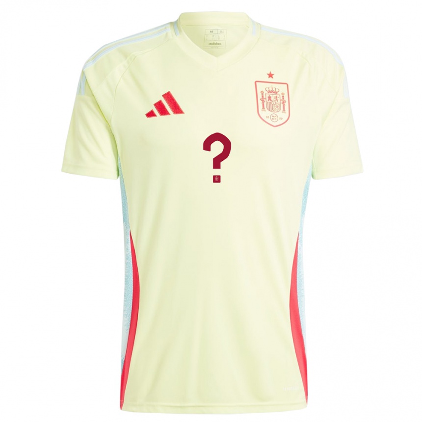 Hombre Fútbol Camiseta España Su Nombre #0 Amarillo 2ª Equipación 24-26