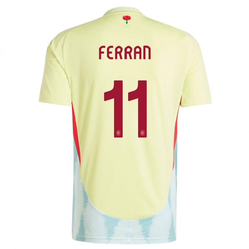 Hombre Fútbol Camiseta España Ferran Torres #11 Amarillo 2ª Equipación 24-26