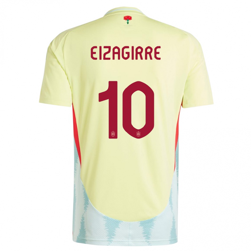 Hombre Fútbol Camiseta España Nerea Eizagirre #10 Amarillo 2ª Equipación 24-26