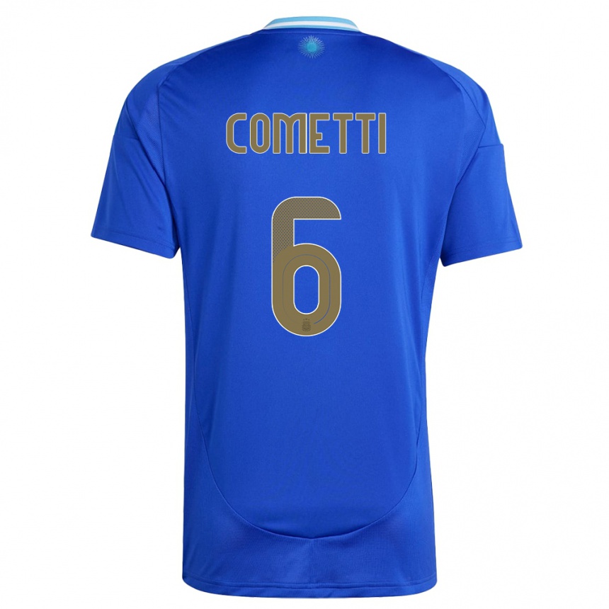 Hombre Fútbol Camiseta Argentina Aldana Cometti #6 Azul 2ª Equipación 24-26