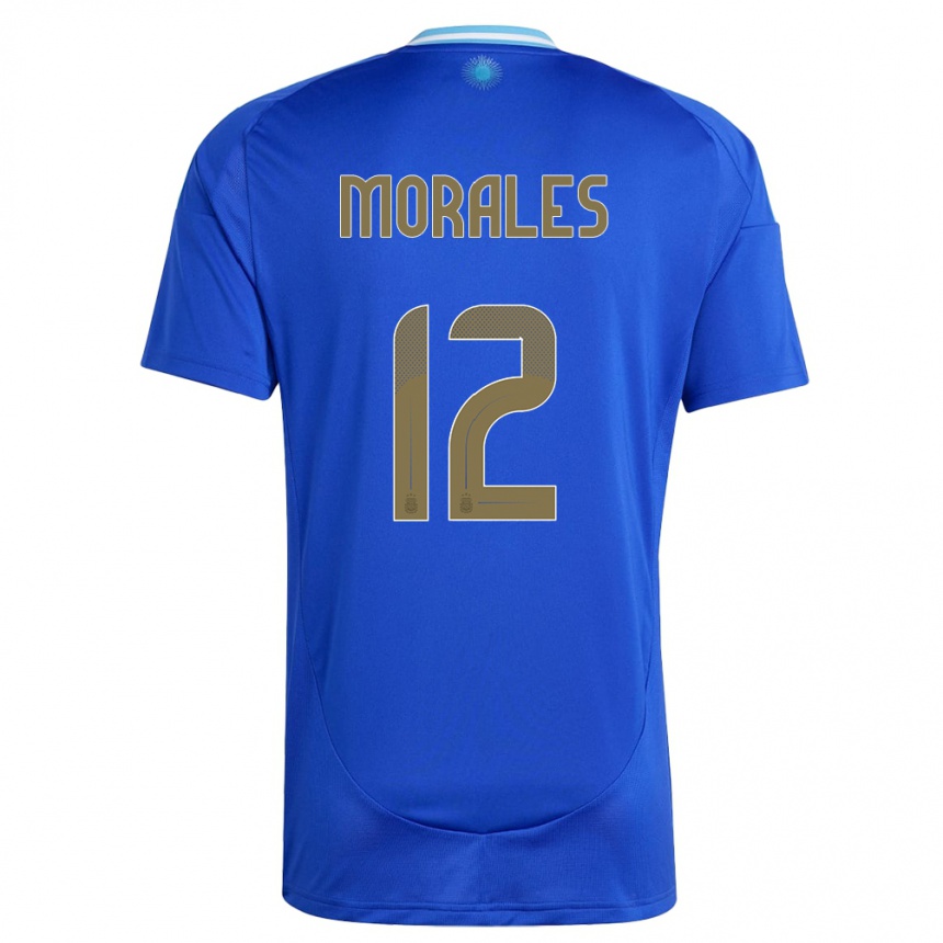 Hombre Fútbol Camiseta Argentina Lautaro Morales #12 Azul 2ª Equipación 24-26