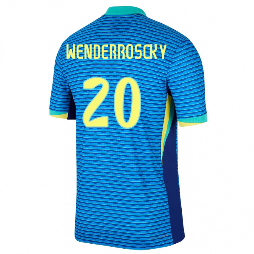 Hombre Fútbol Camiseta Brasil Arthur Wenderroscky #20 Azul 2ª Equipación 24-26