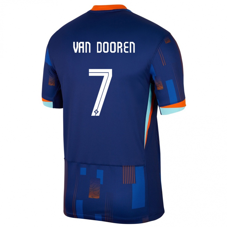 Hombre Fútbol Camiseta Países Bajos Kayleigh Van Dooren #7 Azul 2ª Equipación 24-26