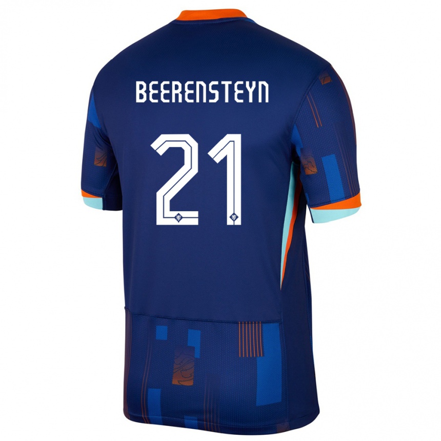 Hombre Fútbol Camiseta Países Bajos Lineth Beerensteyn #21 Azul 2ª Equipación 24-26