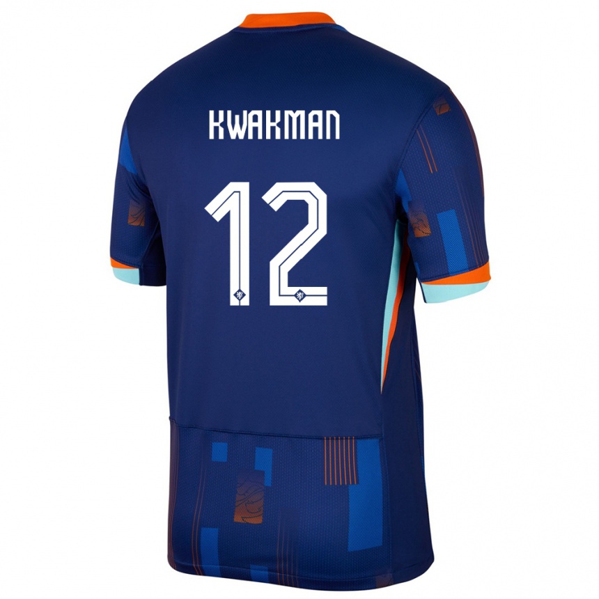 Hombre Fútbol Camiseta Países Bajos Dave Kwakman #12 Azul 2ª Equipación 24-26