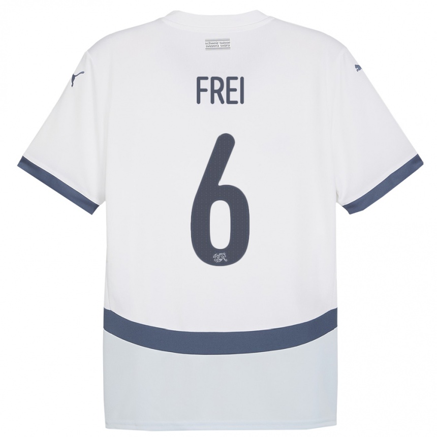 Hombre Fútbol Camiseta Suiza Fabian Frei #6 Blanco 2ª Equipación 24-26