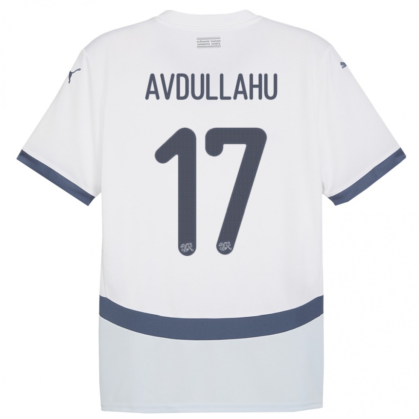 Hombre Fútbol Camiseta Suiza Leon Avdullahu #17 Blanco 2ª Equipación 24-26