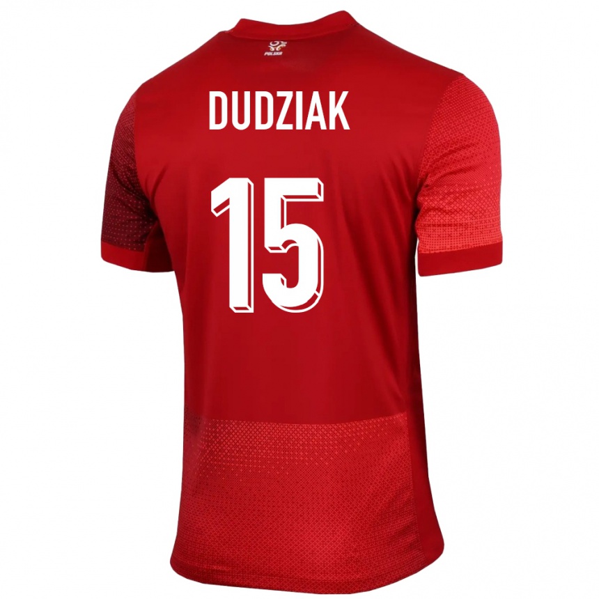 Hombre Fútbol Camiseta Polonia Aleksandra Dudziak #15 Rojo 2ª Equipación 24-26