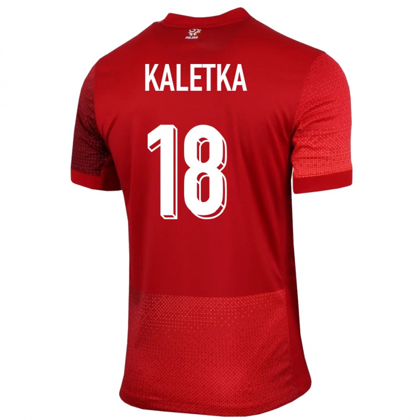 Hombre Fútbol Camiseta Polonia Nikol Kaletka #18 Rojo 2ª Equipación 24-26