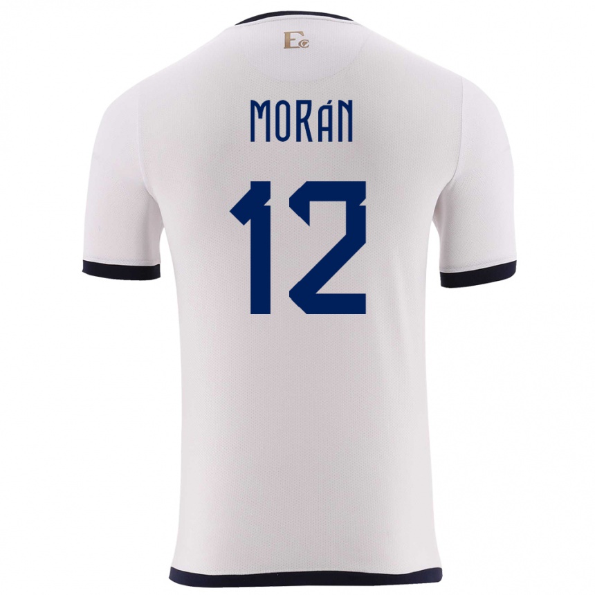Hombre Fútbol Camiseta Ecuador Andrea Moran #12 Blanco 2ª Equipación 24-26