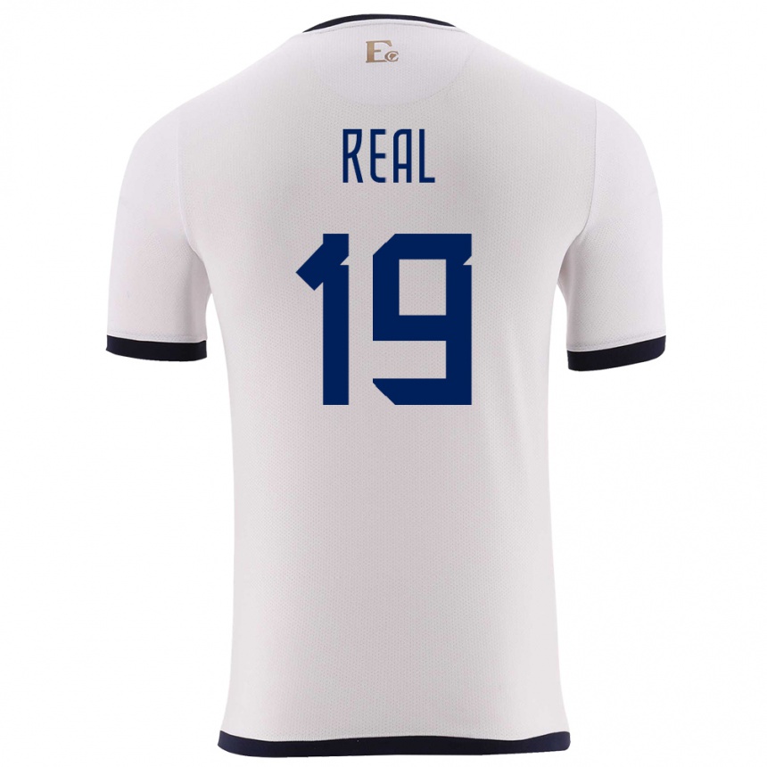 Hombre Fútbol Camiseta Ecuador Kerlly Real #19 Blanco 2ª Equipación 24-26