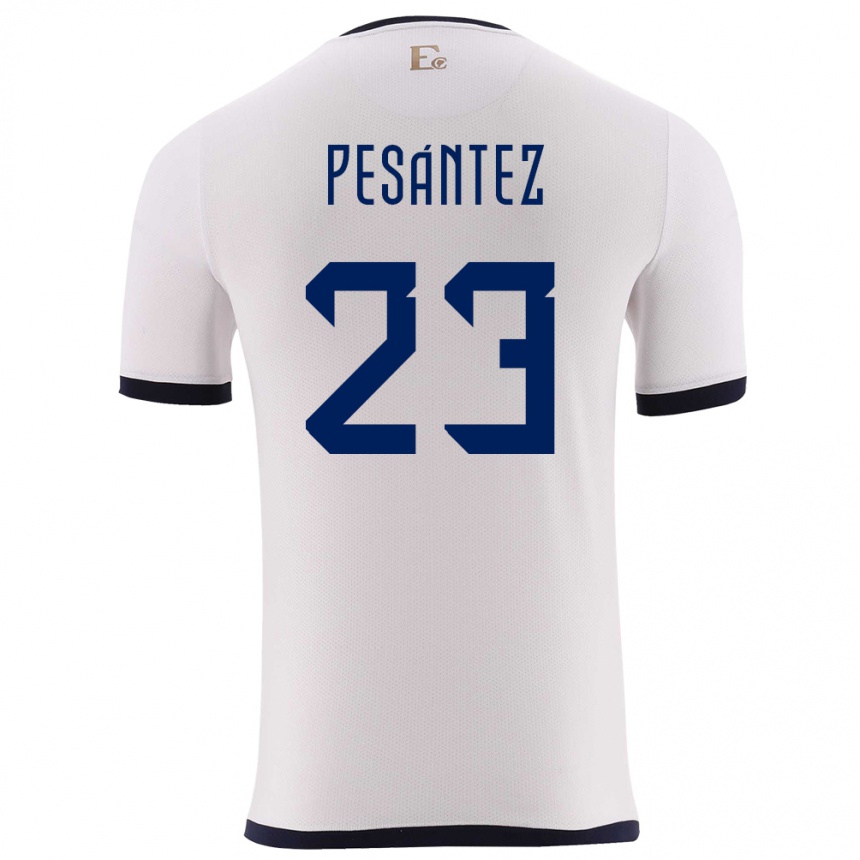 Hombre Fútbol Camiseta Ecuador Danna Pesantez #23 Blanco 2ª Equipación 24-26