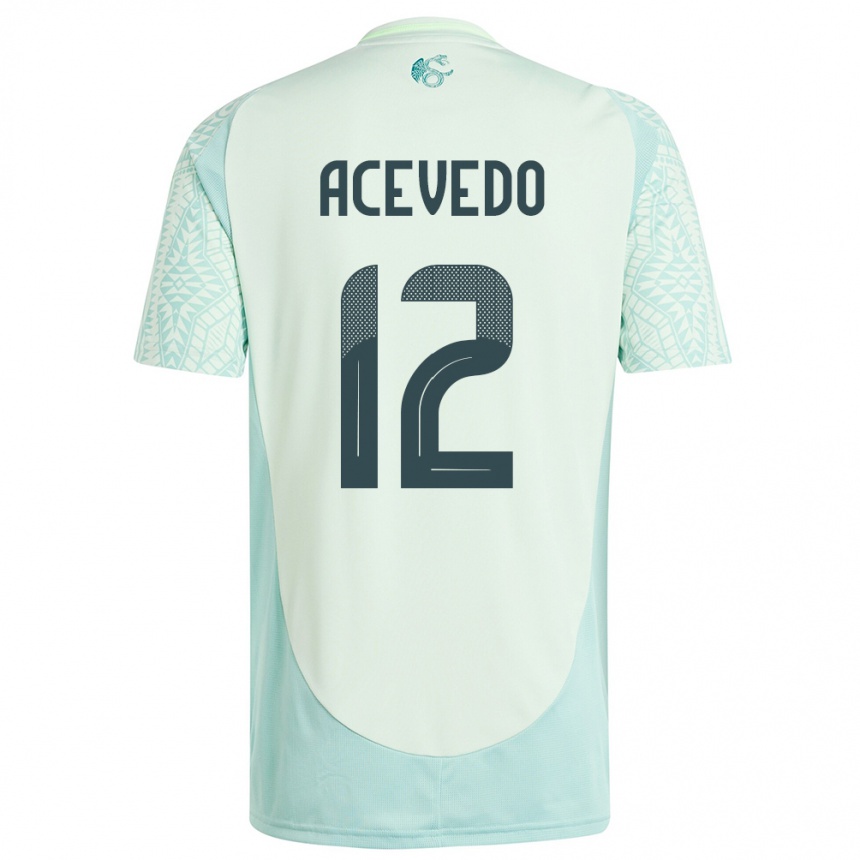 Hombre Fútbol Camiseta México Carlos Acevedo #12 Lino Verde 2ª Equipación 24-26