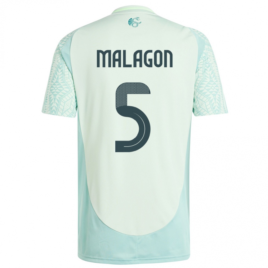 Hombre Fútbol Camiseta México Luis Malagon #5 Lino Verde 2ª Equipación 24-26