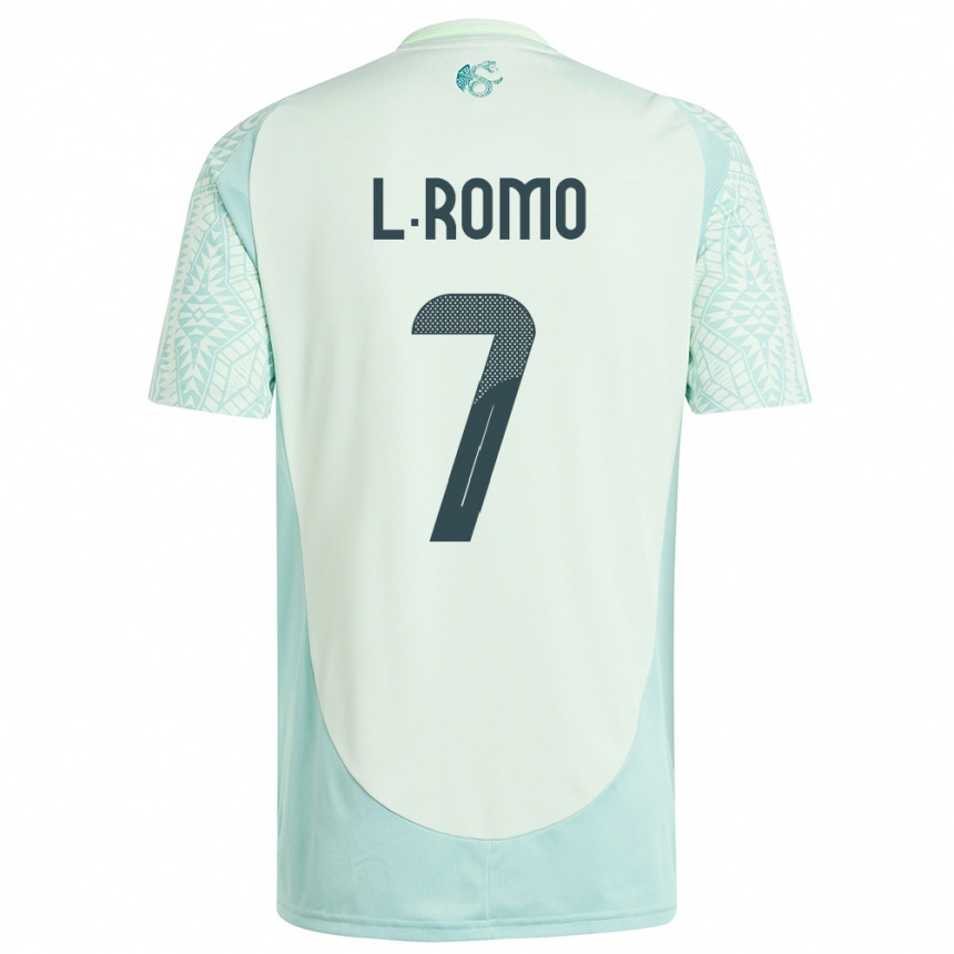 Hombre Fútbol Camiseta México Luis Romo #7 Lino Verde 2ª Equipación 24-26