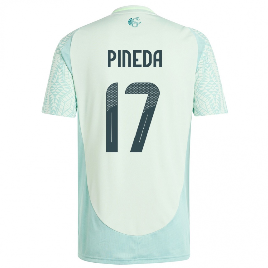 Hombre Fútbol Camiseta México Orbelin Pineda #17 Lino Verde 2ª Equipación 24-26