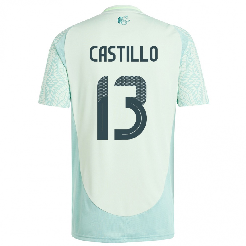 Hombre Fútbol Camiseta México Jose Castillo #13 Lino Verde 2ª Equipación 24-26
