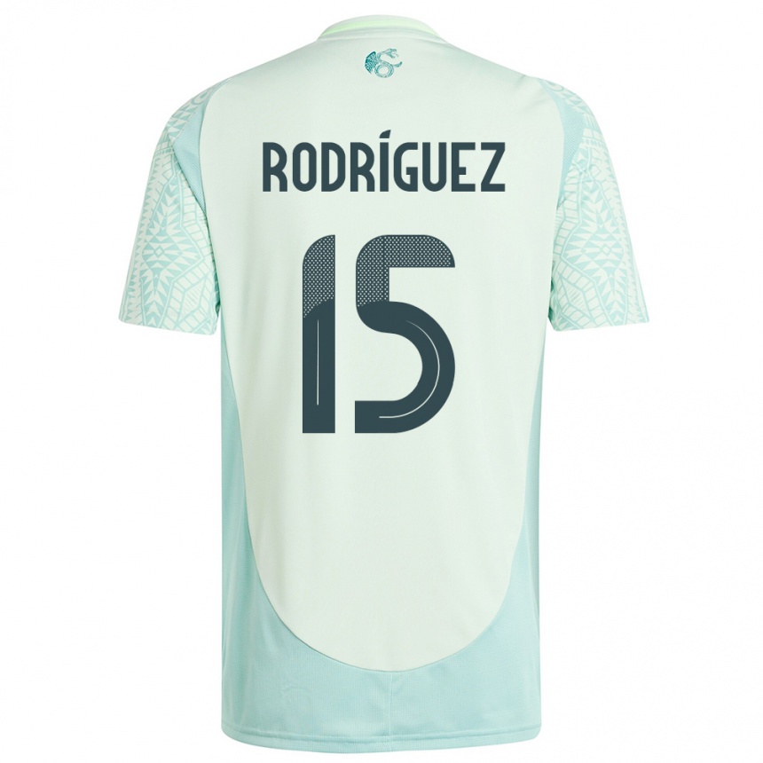 Hombre Fútbol Camiseta México Jorge Rodriguez #15 Lino Verde 2ª Equipación 24-26