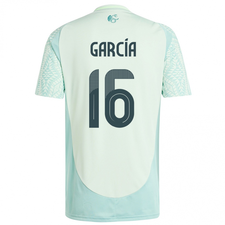 Hombre Fútbol Camiseta México Uziel Garcia #16 Lino Verde 2ª Equipación 24-26