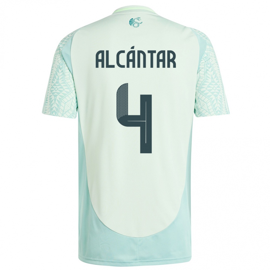 Hombre Fútbol Camiseta México Jesus Alcantar #4 Lino Verde 2ª Equipación 24-26