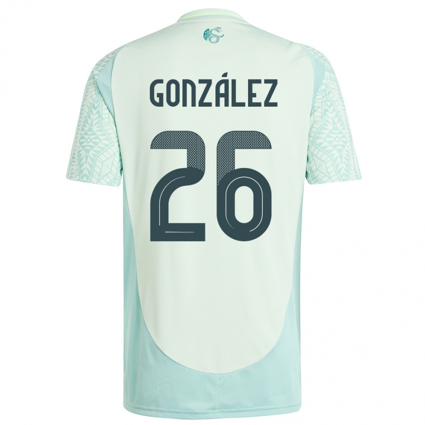 Hombre Fútbol Camiseta México Bryan Gonzalez #26 Lino Verde 2ª Equipación 24-26