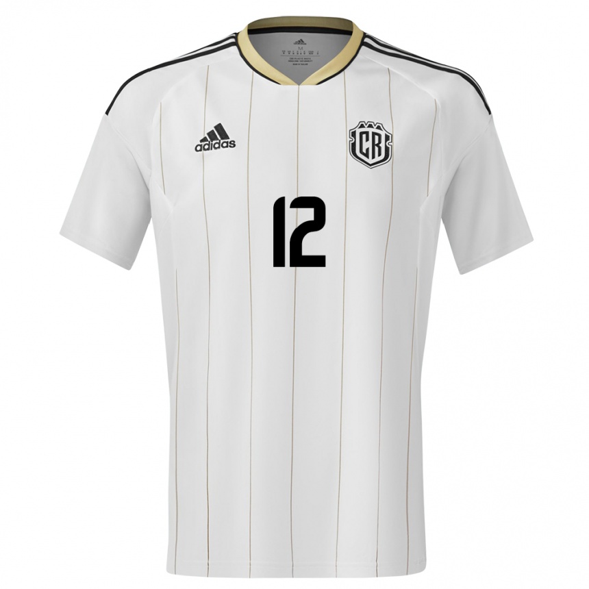 Hombre Fútbol Camiseta Costa Rica Shawn Johnson #12 Blanco 2ª Equipación 24-26