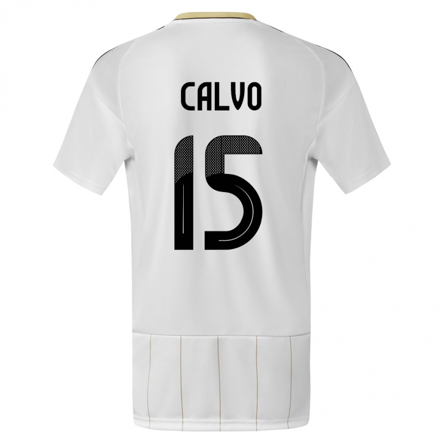 Hombre Fútbol Camiseta Costa Rica Francisco Calvo #15 Blanco 2ª Equipación 24-26