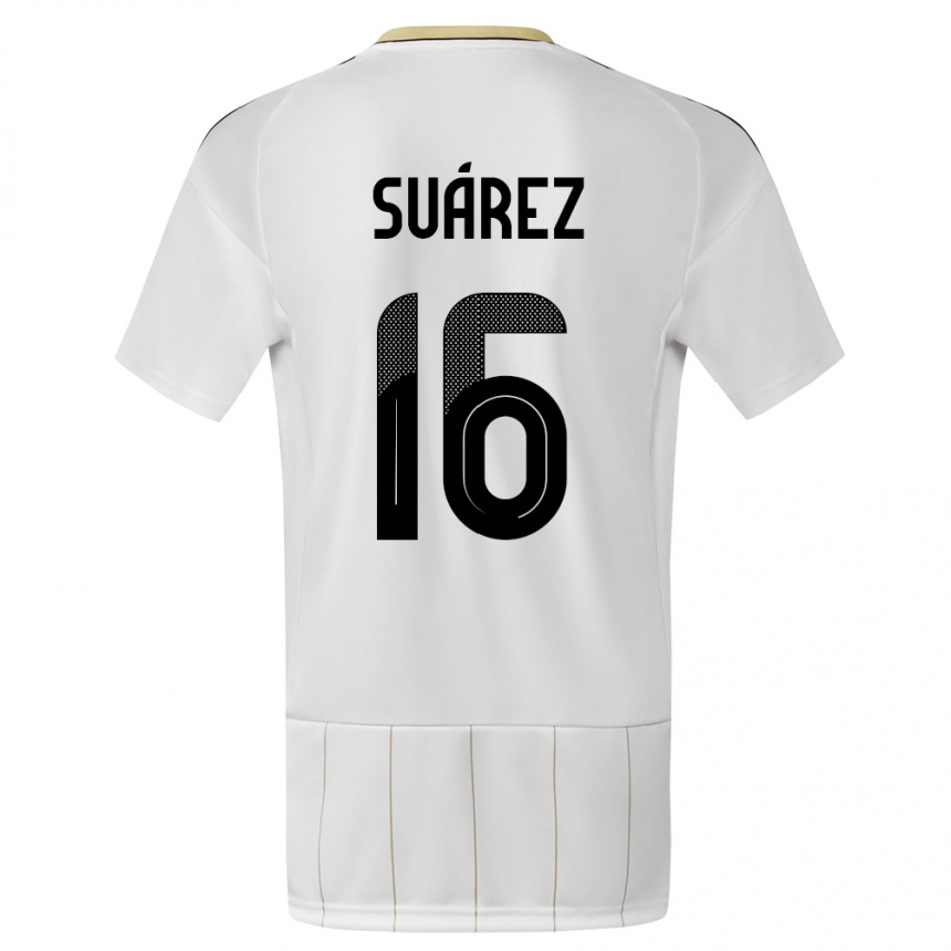 Hombre Fútbol Camiseta Costa Rica Aaron Suarez #16 Blanco 2ª Equipación 24-26