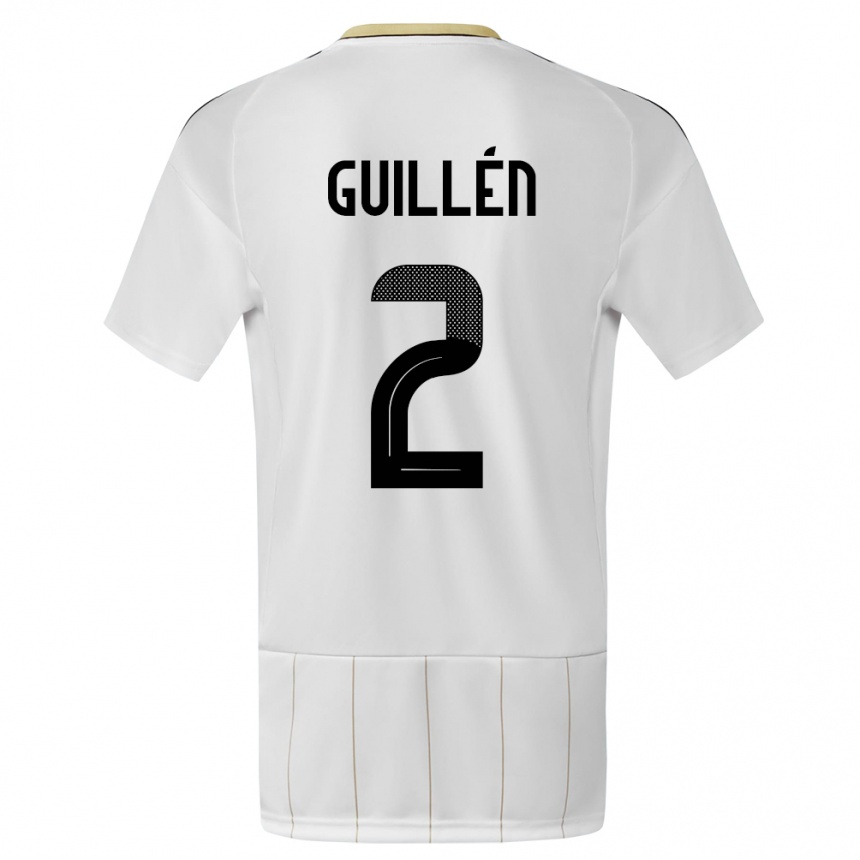 Hombre Fútbol Camiseta Costa Rica Gabriela Guillen #2 Blanco 2ª Equipación 24-26