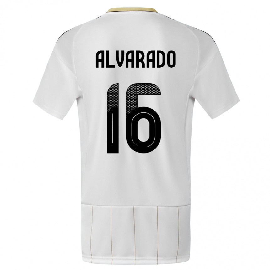Hombre Fútbol Camiseta Costa Rica Katherine Alvarado #16 Blanco 2ª Equipación 24-26