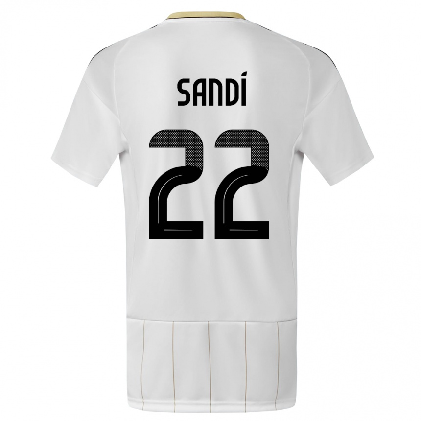 Hombre Fútbol Camiseta Costa Rica Cristel Sandi #22 Blanco 2ª Equipación 24-26