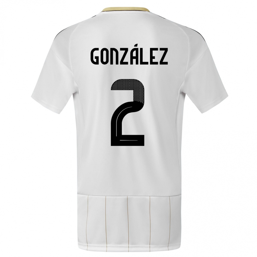 Hombre Fútbol Camiseta Costa Rica Julian Gonzalez #2 Blanco 2ª Equipación 24-26